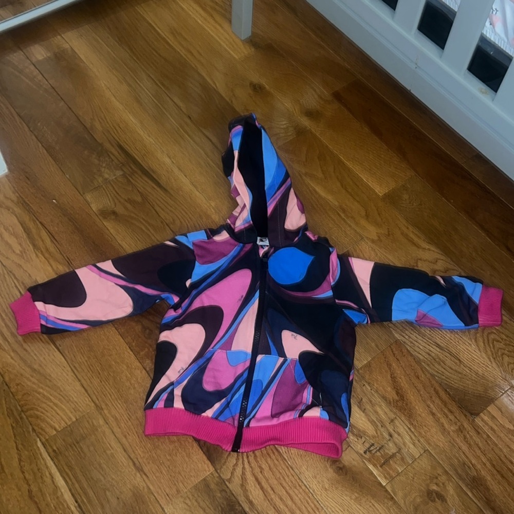 Hoodie zipper toddlers for girls multi color